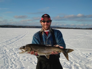 Winter Ice Fishing Lake Trout