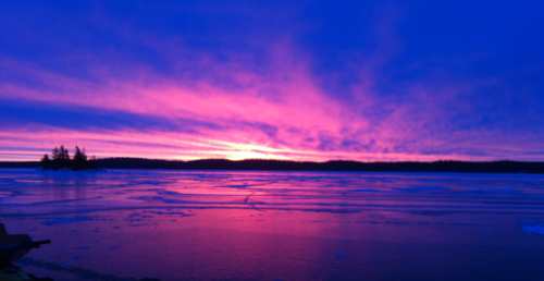 sunrise on the ice