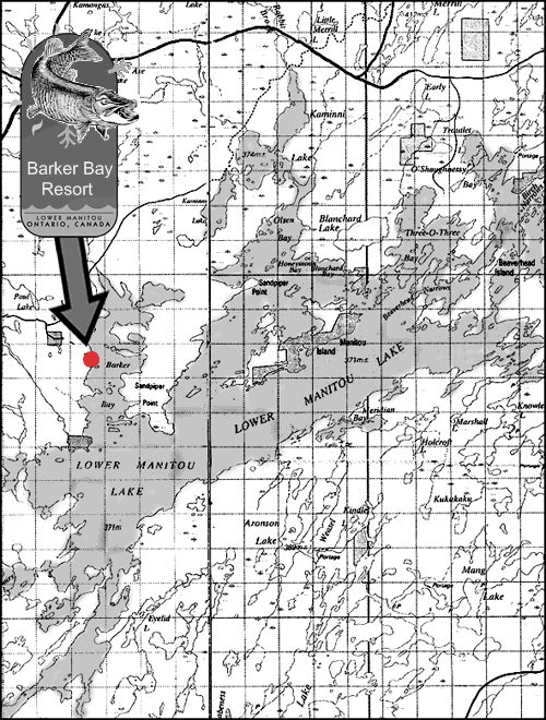 Lower manitou lake map